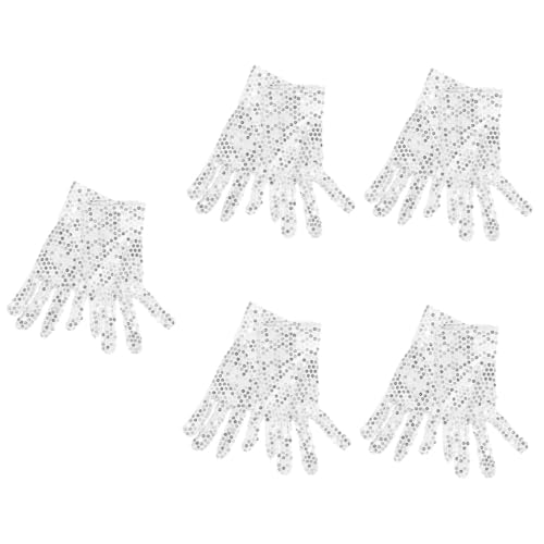Guantes de purpurina para fiesta chica y bailes de carnaval