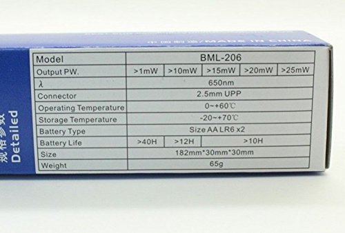 Hanchen BML-206 30mW luz roja/localizador de fallas visuales probador láser de fibra óptica 2.5mm