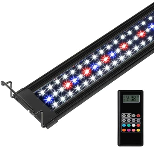 WaterRebirth Wireless Remote Full Spectrum Aquarium LED Light Strip - Ultra-Thin Design with Timer...