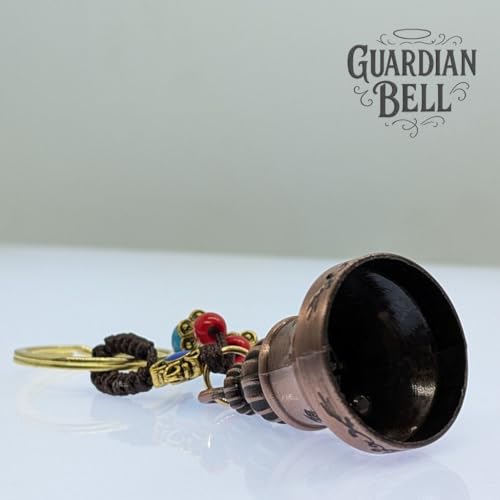 Image of OTTAVO Guardian Bell Keychain, Oxidized Copper, Tibetan Style, 5 cm Height, Good Luck Charm