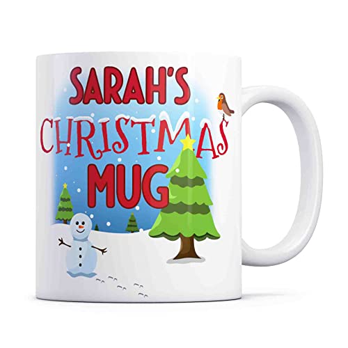Sarah'S Christmas Mug. Festive Mug For Sarah. Perfect Present For Xmas.