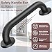 12 Inch Black Stainless Steel Handrail, Safety Grab Bars for Wall, Handicap Grab Bars for Bathroom, Shower, Toilet, RV Handrail, Hand Rails for Indoor Stairs, Stair Railing Indoor & Outdoor (2 Pack)