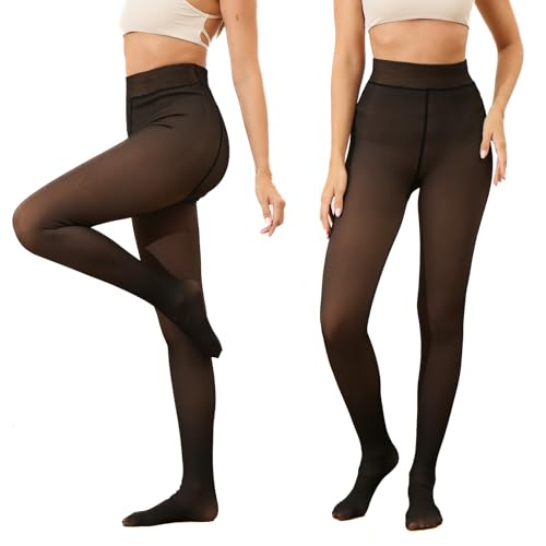 Collant polaire femme S-XXL doublure peluche d'hiver