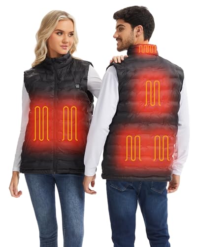 Obexexen Heated Vest, Electric Warming Heated Jackets, Unisex Winter Hooded