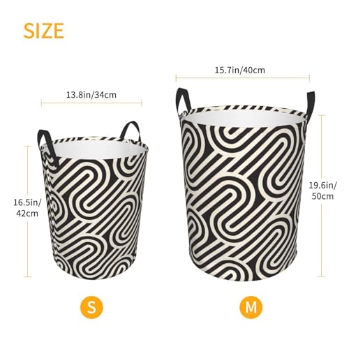 Panier à linge rond pour chambre à coucher, corbeille moderne - 5