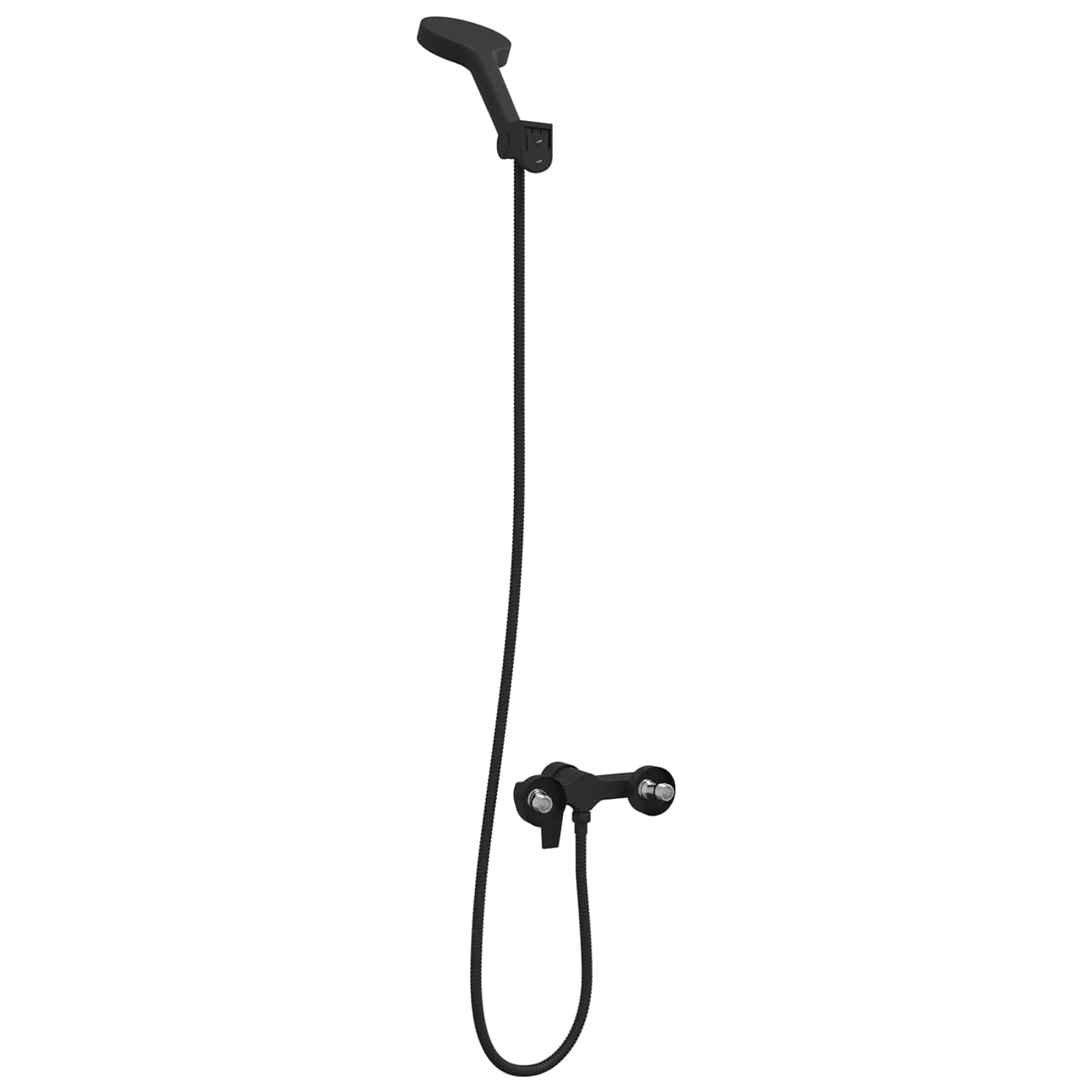 Mangloder Juego de alcachofa de ducha negro G 1 2 pulgadas de latón con 5 funciones, ahorro de agua y antical para bañera, ducha, cabina de ducha, fácil instalación, duradera, alta calidad
