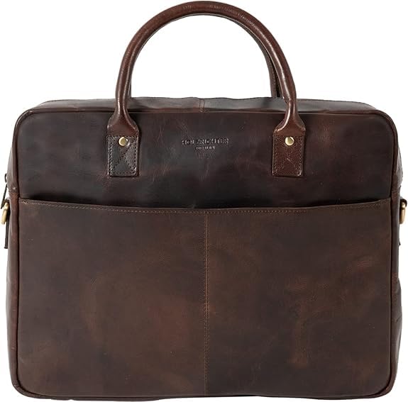 HOLZRICHTER Berlin - Große Aktentasche aus Leder (No 1-1) 30 x 39 x 10 cm Laptoptasche für Herren Hochwertiges 15 Briefcase für die Arbeit Businesstasche in Marone