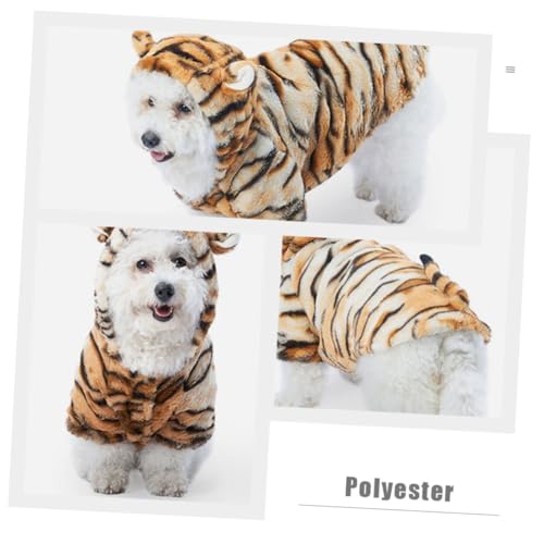Disfraz de invierno para perro con estampado de tigre miniatura 3