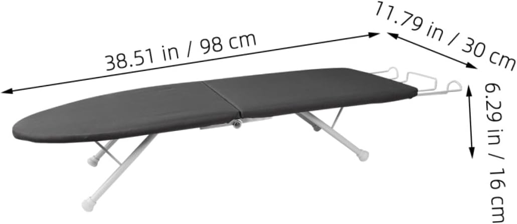 Portable Folding Tabletop Ironing Board Small Mini Ironing Stool with Heat-Resistant Pad for Home and Dorm Laundry Use