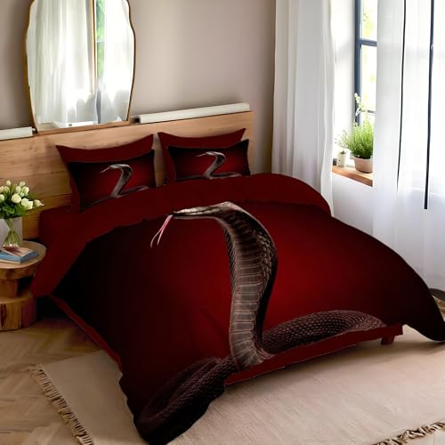 Housse de couette 220x240cm cobra en microfibre douce - 3