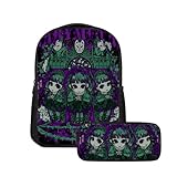 [CMOLFCS] ベビーメタル Babymetal アニメ ランドセル ペンケース 2点セット キッズバッグ リュックサック 筆箱付き おしゃれ 大容量 双肩バック 筆袋 多機能 軽量 通気性 男の子 女の子 中学生 外出 学校 旅行 遠足 登山 汎用