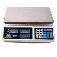 Vokot B40 Digitale Handelswaage mit wiederaufladbarem Akku, max. Gewicht: 40 kg, min. 200 g, speichert bis zu 5 Produkte