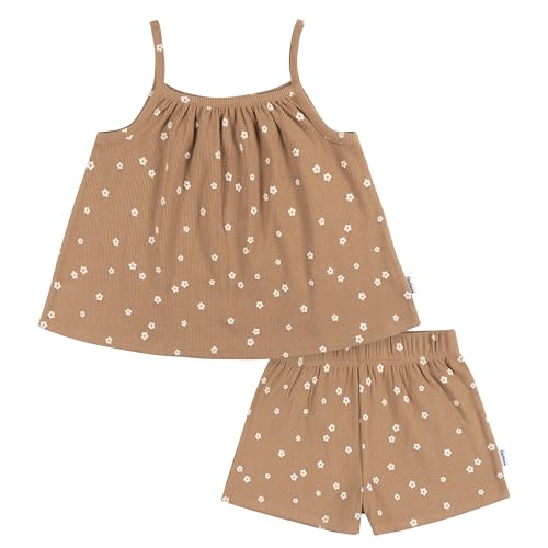 Gerber Baby Girls Toddler Sleeveless Tank Top and Shorts Set Ditsy Floral 3T