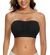 SEXYEYE Women Bandeau Bra Padded Wireless Strapless Bra Seamless Bandeau Sports Bra Bandeau Brale...