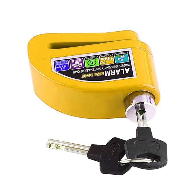 Image of Heavy Duty Keyed Lock | Hardened Steel Shackle Lock | Anti-Rust Security for Gate, Warehouse & Outdoor Use (ALT-19 Mustard)
