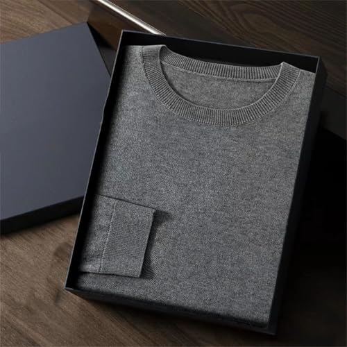 Men's Thin 85 Percent Mulberry Silk 15 Percent Cashmere Sweater Long Sleeve Pullover Business Leisure Worsted Knit3