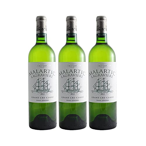 Château Malartic-Lagravière Weißwein 2012 - g.U. Pessac-Léognan - Bordeaux Frankreich - Rebsorte Sémillon, Sauvignon Blanc - 3x75cl