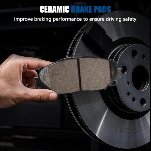 Image of D1184 Front Ceramic Brake Pads Kit Fit For Scion iQ 2013, For Toyota Prius C 2012-2019, For Toyota Yaris 2007-2018