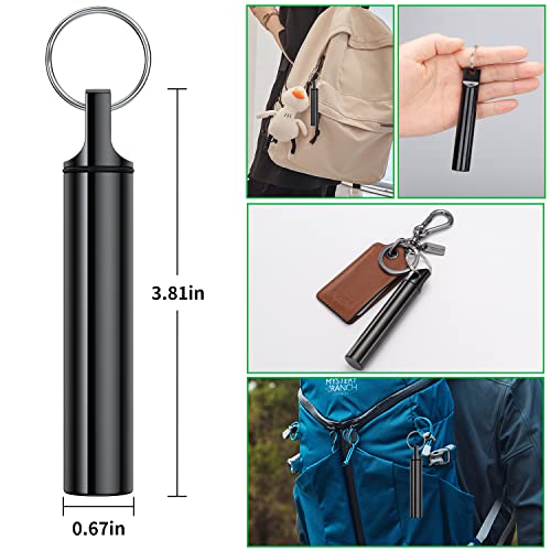 metal portable toothpick holder box 3 pieces pocket waterproof case toothpicks container with keychain for outdoor picnic and camping travel purse ear wax removal tool case needle holder cotton swab