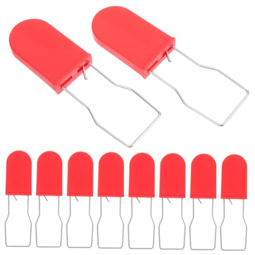 PartyKindom Anti-Tamper Seals 50pcs Plastic Wire Padlock Seals for Security Locks Red