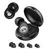 Bouchon D'oreille pour Dormir, 45dB | 4 Tailles (XS/S/M/L) Boule Quies, Réutilisables Réduisant le Bruit Pour Dormir, Bons Pour Dormir/Travail/Voyage/Concerts, Noir