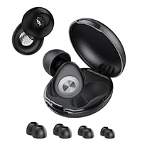 Bouchon D'oreille pour Dormir, 45dB | 4 Tailles (XS/S/M/L) Boule Quies, Réutilisables Réduisant le Bruit Pour Dormir, Bons Pour Dormir/Travail/Voyage/Concerts, Noir