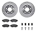 Dynamic Friction Company Front Brake Rotors-Drilled and Slotted-Silver with 5000 Advanced Brake Pads includes Hardware 7512-11009