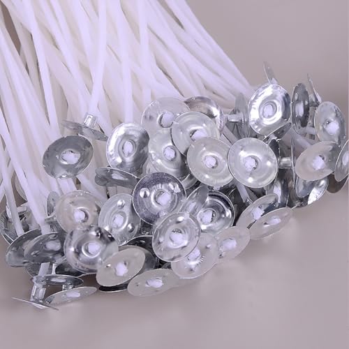 100 pzas mechas para velas 20 cm con adhesivo y soporte miniatura 3