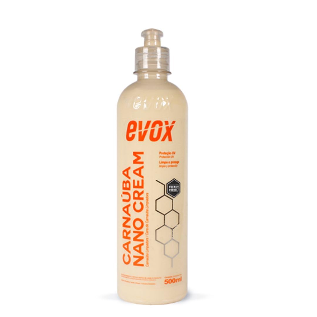 Cera Limpadora e Protetora Carnaúba Nano Cream 500ml Evox