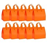 ideastore 保冷バッグ 保冷袋 クーラーバッグ 使い捨て アルミ 業務用 お弁当 マチあり 小さめ 10枚セット (オレンジ) | 保温 ランチバッグ 保冷ポーチ ミニ, アウトドア ピクニック 運動会 イベント, 簡易 折り畳み 薄手 軽量, アルミシート 8.64L 350ml缶6本, お弁当 ケーキ ピザ 飲み物