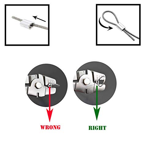Mandala Crafts 810133673114 3/32 Cable Crimps Kit - 100 2.5Mm Aluminum Crimping Sleeves Rope Wire Crimps - Cable Double Barrel Ferrule Crimping Loop Sleeve Wire Ends thumb #1