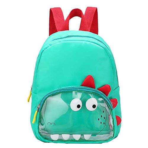 Preisvergleich Produktbild Minsa Minsa 1 x Kinderrucksack Kinder Schutz Ridge Schultertasche Kindergarten Belastungsverminderung Tasche Cartoon Tier Rucksack für Jungen Mädchen Dinosaurier (Grün) 19x10x25cm