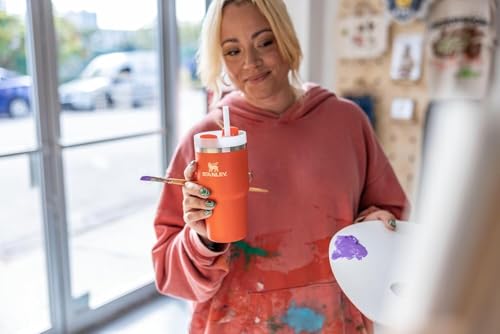 Image of STANLEY Quencher H2.0 Tumbler with Straw 20 oz | Flowstate 3-Position Lid | Cup Holder Compatible for Travel | Insulated Stainless Steel Cup | BPA-Free | Tigerlily