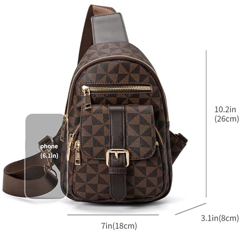 Image of Crossbody Sling Bag for Women & Men | Trendy Checkered, Fanny Pack, Waist Bag, Travel, Festival & Daily Commute