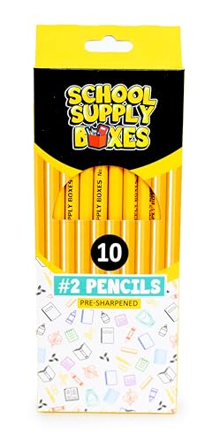 School Supply Boxes | 10 ct. Wooden Pencil Pack | 6 Packs | Pre-Sharpened No. 2 Wooden Pencils | 60 Total Pencils