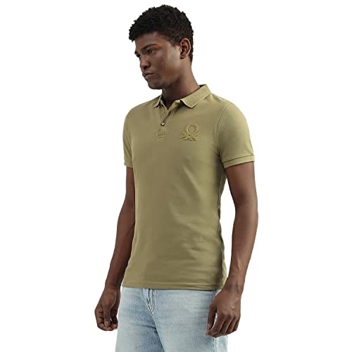 Image of United Colors of Benetton Men's Cotton Regular Fit Polo T-Shirt
