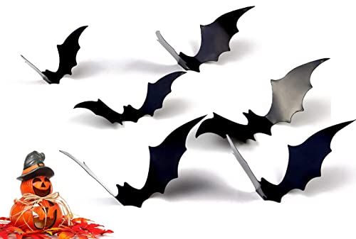 Halloween 3D Murciélagos y Arañas, 56 Pegatinas Negras miniatura 3