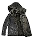 NM-Fashions Men’s B3 Sheepskin Leather Bomber Jacket with Hood – Black Shearling Aviator Pilot Flight Coat, Winter Fur-Lined Hoodie, XX-Large