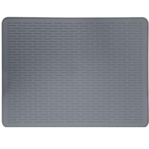 Alfombrilla de secado de silicona flexible y resistente al calor gris oscuro 3