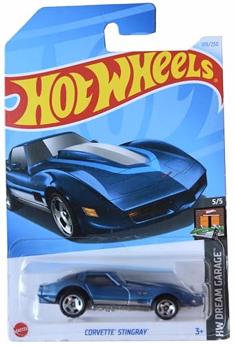 Hot Wheels Corvette Stingray escala 1:64 azul miniatura 1