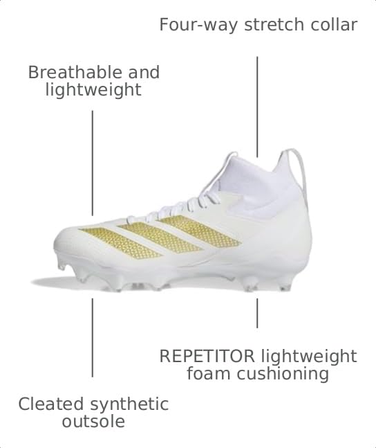 Image of adidas Unisex Adult Adizero Impact American Football Shoes