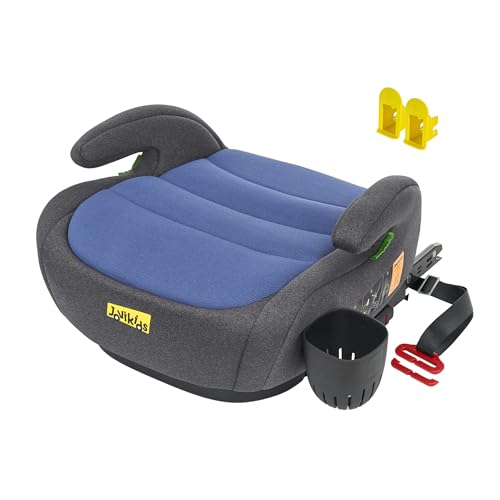 Jovikids Alzador Coche niño ISOFIX ECE R129, 125-150cm (de 6 a 12 años) Silla de Coche Elevador Coche niño Grupo 2/3 con Portavasos - azul