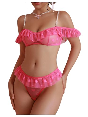 Ensemble de lingerie cœur idéal pour vos séances photo en tenues boudoir