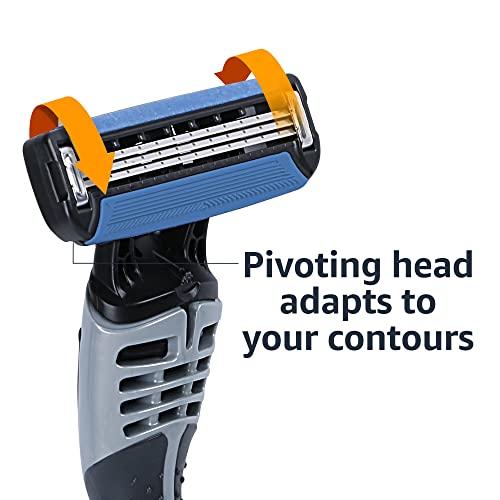 Amazon Basics 3-Blade Disposable Razors for Men, 6 Count, 2 Packs of 3 (Previously Solimo) - Image 6