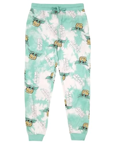Star Wars Men's Mandalorian Baby Yoda AOP Tie-Dye Jogger Pajama Pants2