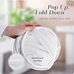 Handy Laundry Collapsible Mesh Pop Up Hamper with Wide Opening and Side Pocket - Breathable, Sturdy, Foldable, and Space-Saving Design for Clothes and Storage (White) - Image 3