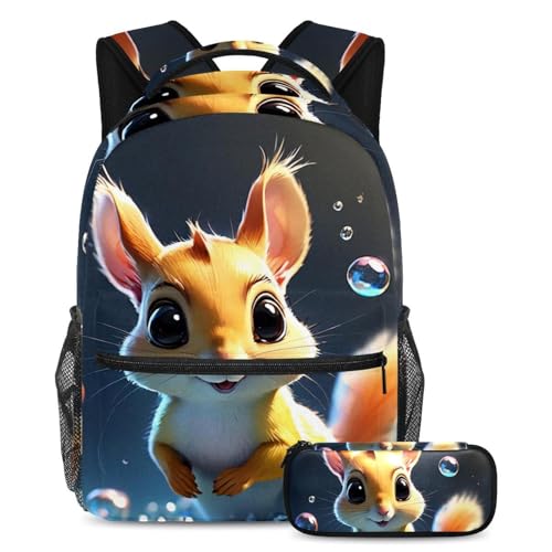Sac à dos écureuil et trousse pour ranger facilement les cahiers