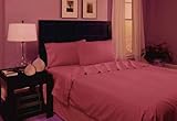 Divatex Home Fashions Microfiber Twin Extra Long Sheet Sets, Hot Pink