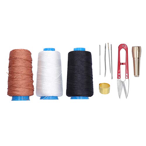 ANKROYU Kit de herramientas de costura de cuero profesional, 10 piezas, juego de herramientas de costura para artesanía de cuero hecho a mano, reparación de zapatos, proyectos de c