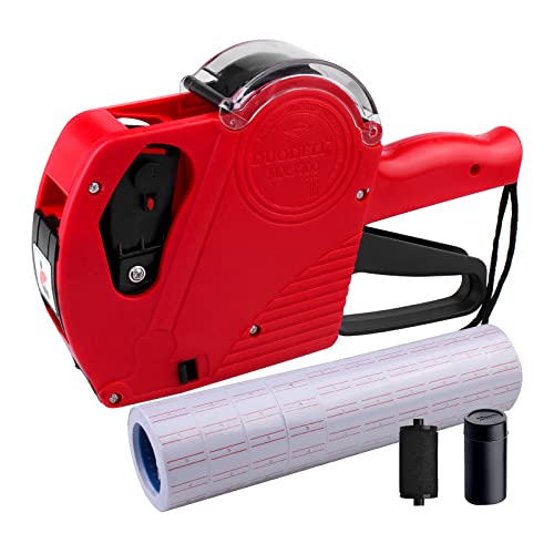 YOYIAG Etikettierpistole Preisauszeichner Etiketten Pistole Beschriftungsgerät: MX 5500 Labeler mit 1 Rollen Etikett, Auspreiser Preispistole Verwenden in Büro Einzelhandel Shop Etikettiergerät (Rot) YOYIAG Etikettierpistole Preisauszeichner Etiketten Pistole Beschriftungsgerät: MX 5500 Labeler mit 1 Rollen Etikett, Auspreiser Preispistole Verwenden in Büro Einzelhandel Shop Etikettiergerät (Rot)